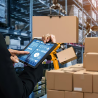 Tablet controlling warehouse automation Tablet controlling warehouse automation