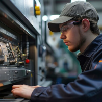 Technician Operating Machine Technician Operating Machine